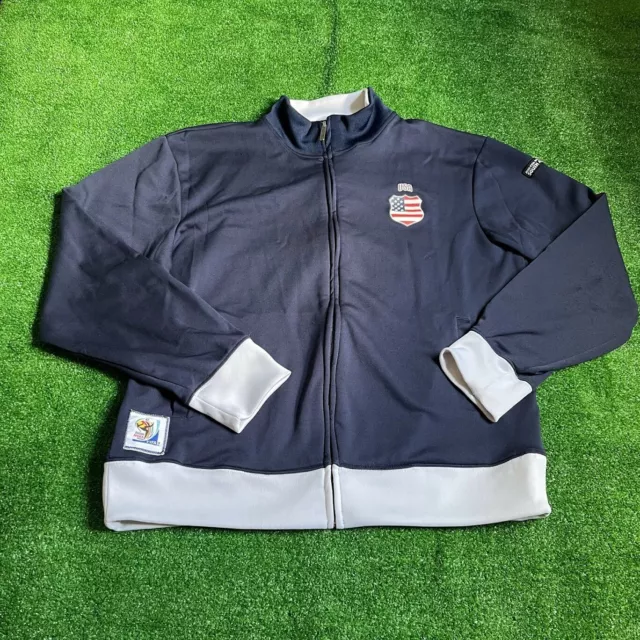 FIFA Team USA Soccer World Cup South Africa 2010 Navy Track Jacket Size L