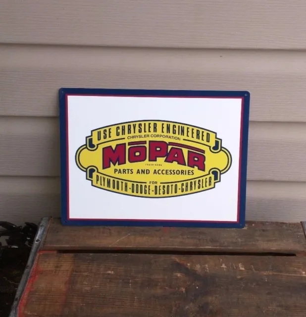 MOPAR Chrysler Metal Sign vintage logo Mechanic garage Shop 9x12 50109