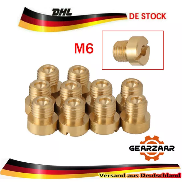 10 Stück Vergaser Düsenset 6MM 70-94 M6 für Dellorto PHBN / PHVA Vergaser Set