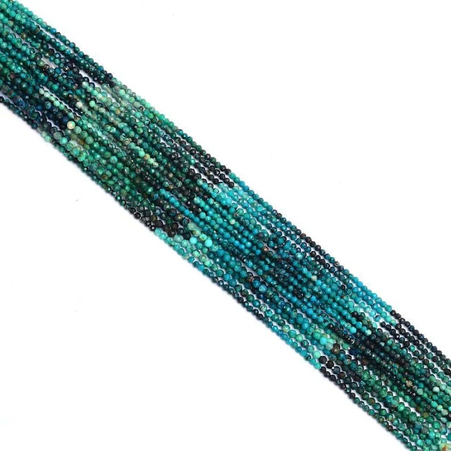 AAA Naturel Facettes Multi Chrysocolla Gemme Rondelle Perles 13 " Brin 2mm-3mm