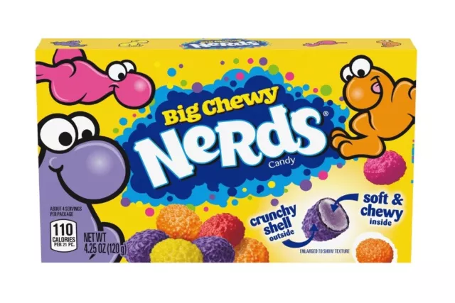 12x Big Chewy Nerds Candy Assorted Flavor Theatre Box 120g American Sweets