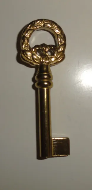 alter Schrank Möbel Schlüssel Messing Zierschlüssel Hohldorn f. Kommode Key Clé