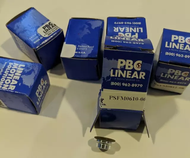 PBC LINEAR PSFM0610-06 (Metric) Flanged Sleeve Linear Plain Bearing