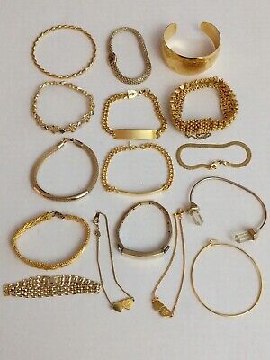 Vintage assorted bracelets, bangles, cuff, chain -beaded. Not tested