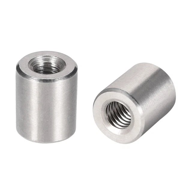 Rotondo Connettore Dadi M5x12mm Altezza Manicotto Asta barra Perno Dado 10pz