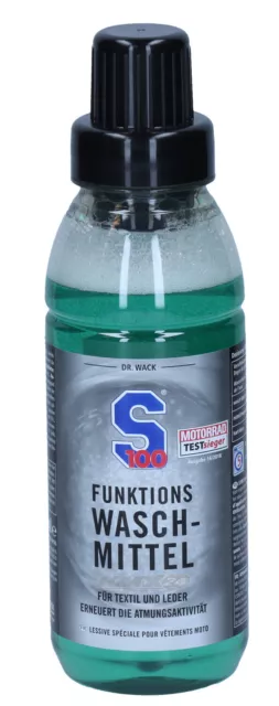 S100 Detergente Pelle Tessuto Motorradbekleidungs Pulizia 250ml