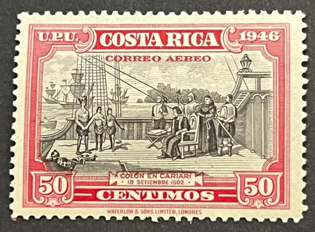 Travelstamps: 1947 Costs Rica Stamps Scott #C152 Columbus in Cariari Mint MNH OG