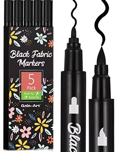 Fabric Markers Permanent for Clothes No Bleed (12 Colors).