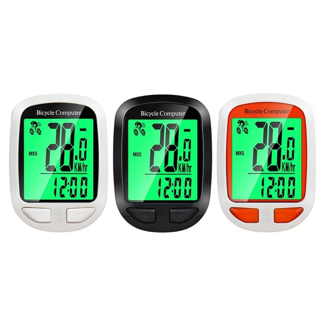 Compteur de vélo Sans fil avec grand écran rétro-éclairé - Étanche