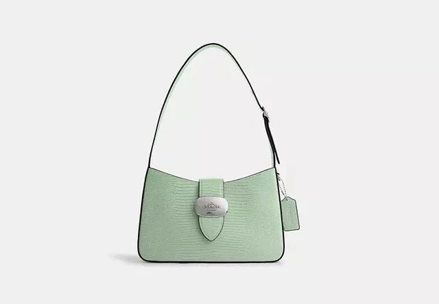 Sac à Bandoulière Repetto En Cuir Vert - Taille Extra Large - Avec Fermeture éclair