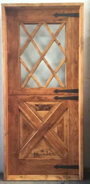 Rustic reclaimed solid lumber Dutch top door perfect wine room castle storybook