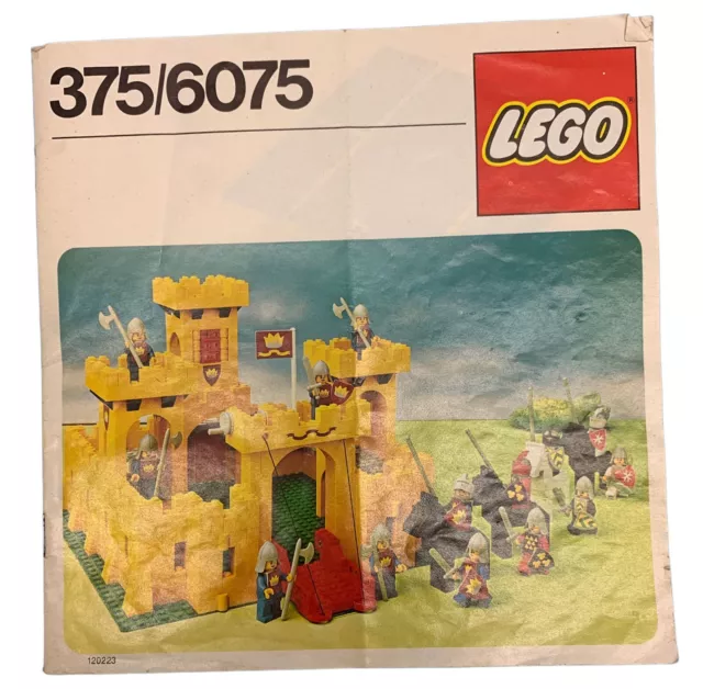 Vintage Lego Set 375 gelbe Burg 6075 gebraucht komplett, siehe Beschreibung