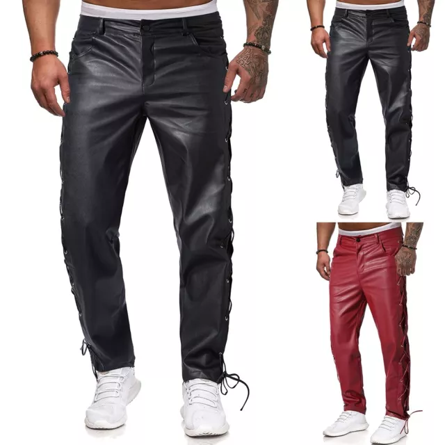 Pantalon Cuir Homme Lacets A VENDRE PicClick FR