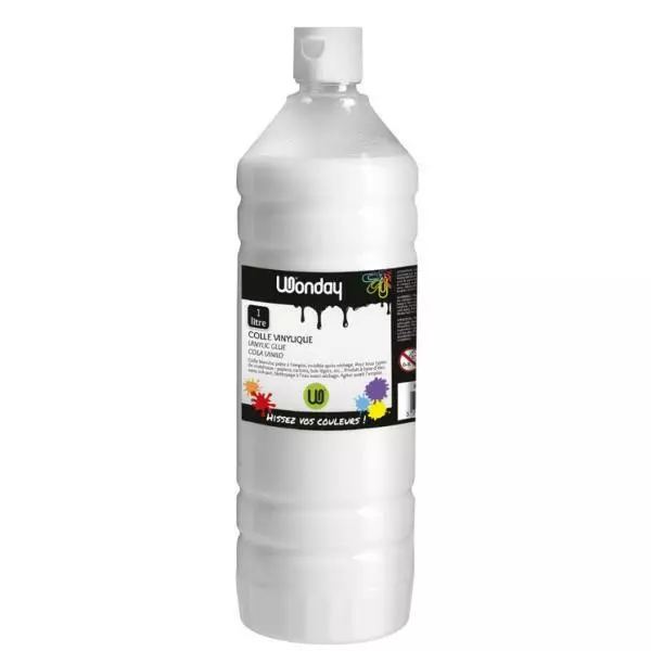 Bastelkleber 1000 ml weiß 1Liter Weißleim Klebstoff Bastelleim Kleber