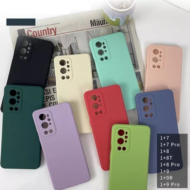 Liquid Silicone Full Soft Matte Phone Case Cover For OnePlus 1+ 7 8 8T 9 10 Pro