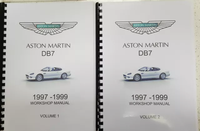 Aston Martin Db7  Workshop  Manual 97 - 99 Reprinted A4 Comb Bound 797 Pages