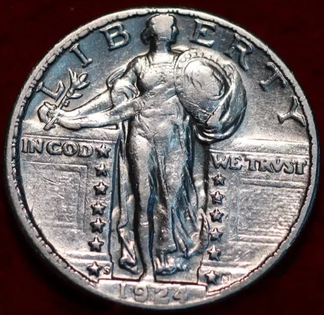 Uncirculated 1924-S San Francisco Mint Silver Standing Liberty Quarter