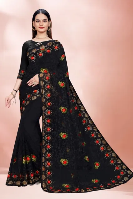 New Sari Indian Pakistani Wedding Saree Blouse Designer Party Wear Bollywood