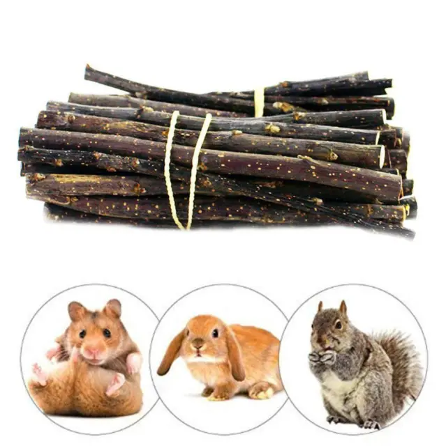 50 g Apple Wood Chew Sticks Twigs For Small Pets Rabbit Pig Hamster Guinea X2X6