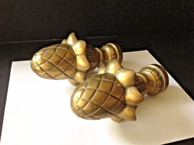 Vintage Set of 2 Ornate 2.5 LBS Solid Brass Curtain Holder Tie Backs