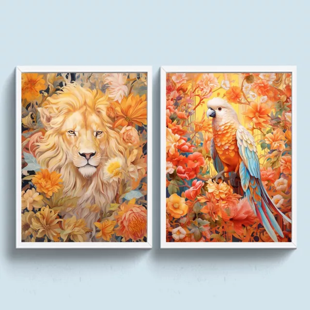 Full Embroidery Eco-cotton Thread 11CT Printed Animal Cross Stitch Kit 50x65cm