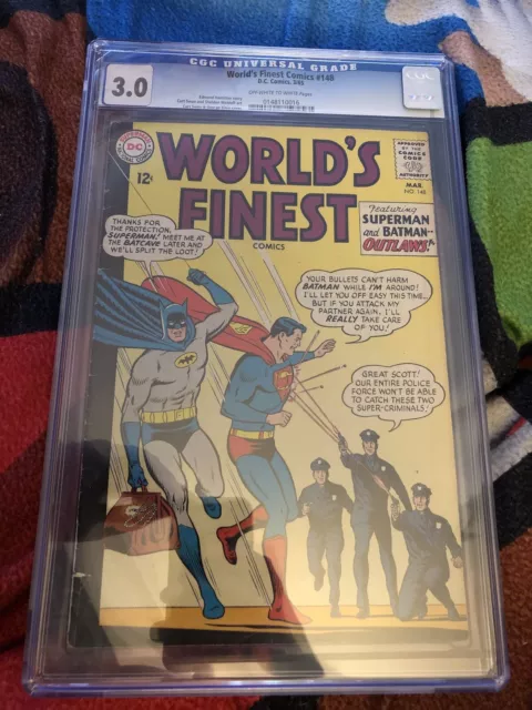 Worlds Finest 148 CGC 3.0 DC Comics 1965 Batman Superman