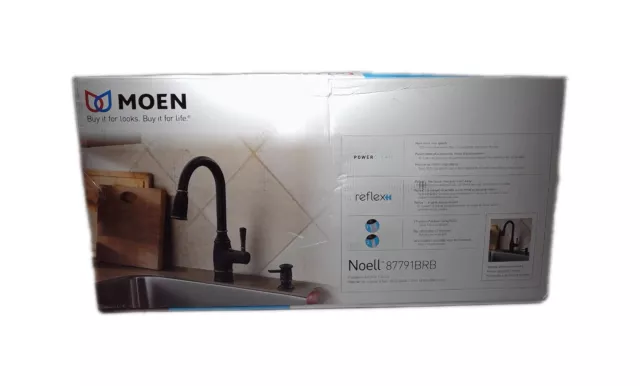 MOEN Noell Single-Handle Pull-Down Sprayer Kitchen Faucet Mediterranean Bronze