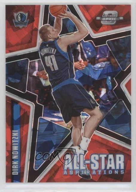 2020 Contenders Optic All-Star Aspirations Red Cracked Ice Prizm Dirk Nowitzki