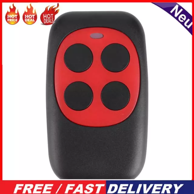 4 Channels 433MHz Remote Control Garage Door Electric Gate Key Fob (Red)