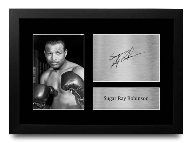 Sugar Ray Robinson A4 Boxing Gift Signed Autograph Photo Prints to Boxer Fans
