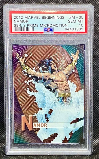 2012 Marvel Beginnings - NAMOR Ser. 2 Prime Micromotion M-35 - PSA 10 - Pop 2