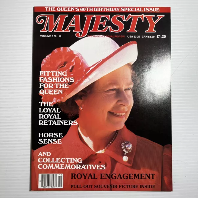 Majesty Magazine Vol. 6 No. 12 April 1986 - Queen Elizabeth - Rare Collectible