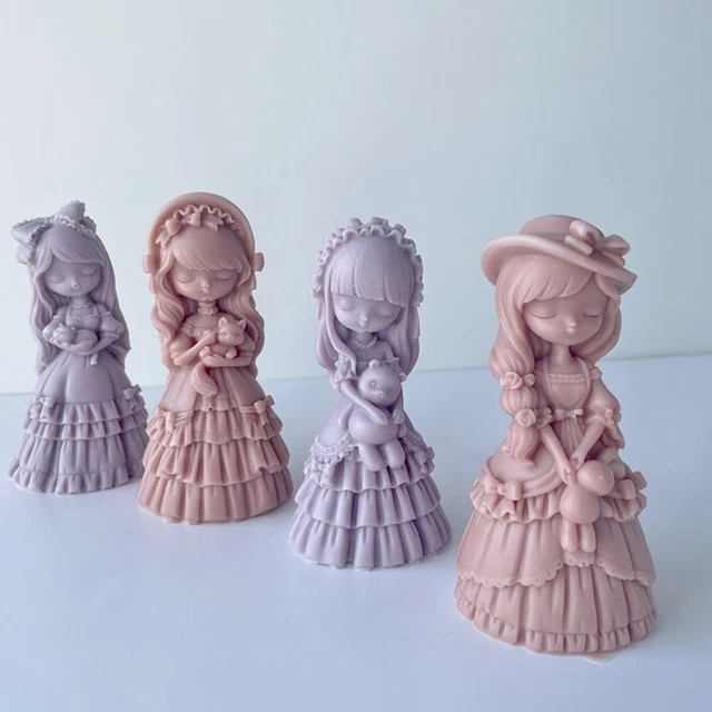 Herramientas de arcilla hechas a mano molde de silicona muñeca molde de velas 3D arte molde de cera fabricación de jabón