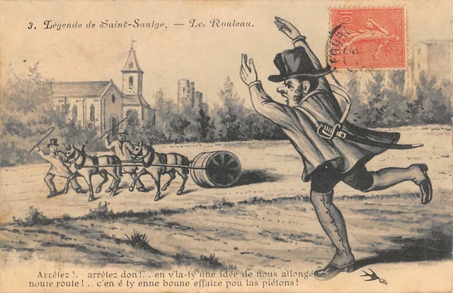 Cpa 58 Cpa Illustrateur Legende De Saint Saulge Le Rouleau