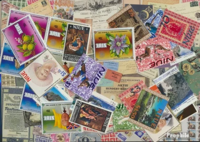 Briefmarken Niue 25 verschiedene Marken