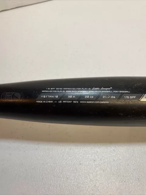 Easton Mako Beast YB17MK10 30”/20 oz. (-10) Composite Baseball Bat 2017 USSSA 2