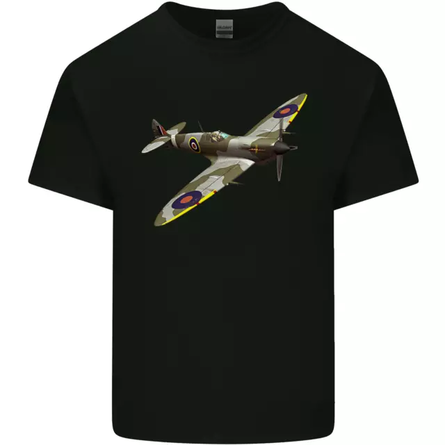 A Supermarine Spitfire Fying Solo Mens Cotton T-Shirt Tee Top