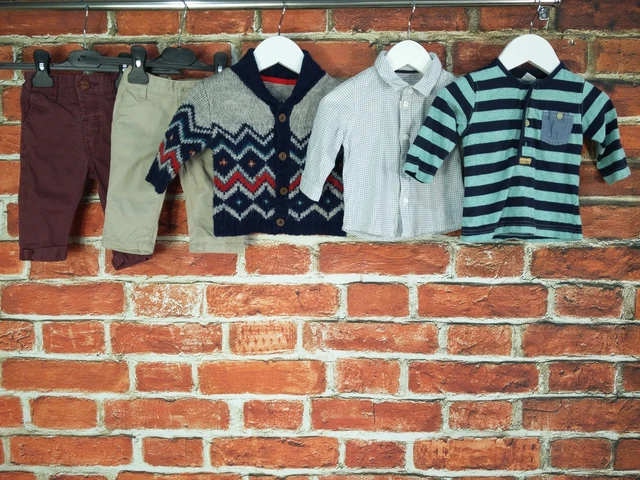 Pacchetto Cardigan Bambino Bambino Invecchiato 3-6 Mesi Gap Next M&S Magliette Chino 68Cm