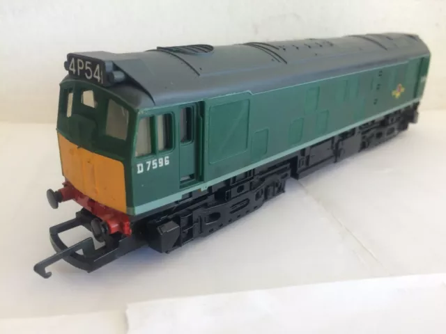 Hornby R072 Class 25 Br Green Sulzer Diesel D7596 Loco Vgc 4P54 Codes Good Runne