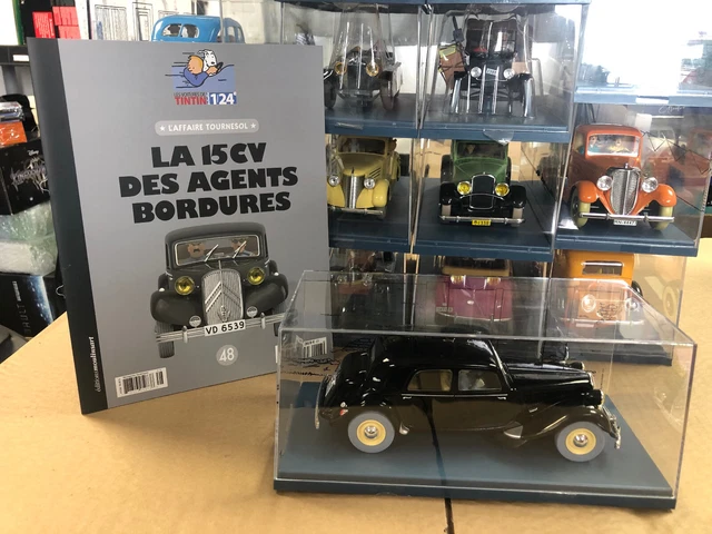 Voiture TINTIN 1/24 Collection Hachette N°48 La 15 CV Des Agents Bordures