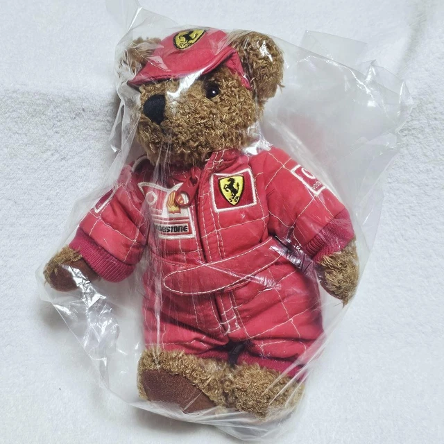 TRAJE DE CARRERAS Ferrari F1 oso peluche juguete suave
