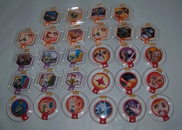 Disney Infinity 3.0 Star Wars Zootopia Marvel Power Discs Complete Your Set