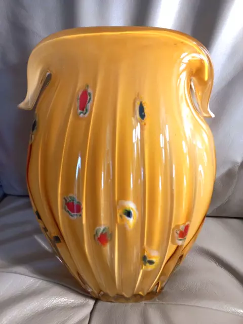 Studio Art Glass Vase Large Abstract Stunning Blown Glass