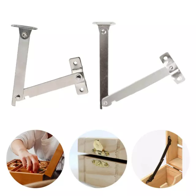 2Pcs Lid Support Hinges Lid Flap Hold Stay Support Hinge Lid Flap Stay System