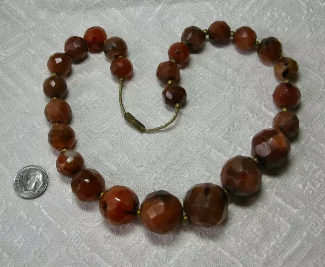 Ancient Carnelian Bead Necklace Parthian 2000 Years Old c.1st-3rd Century AD 3