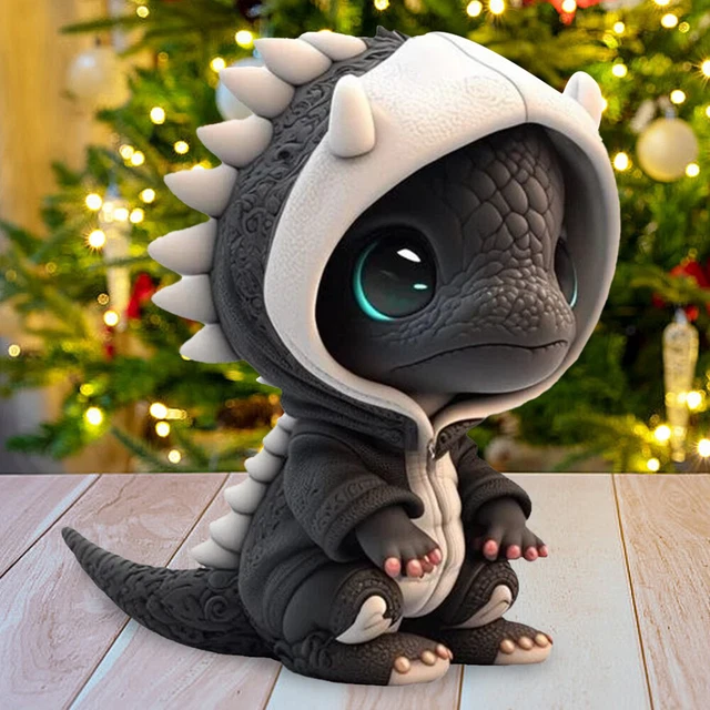 COOL DRAGON DINOSAUR Figurines Cute Cartoon Desk Decor Home Decoration