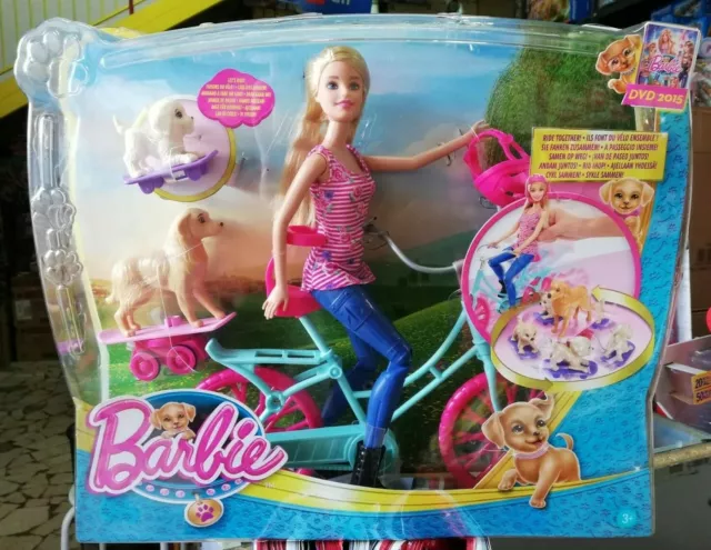 Bicicleta Barbie e seus filhotes Mattel CLD94 — Playfunstore