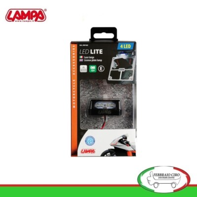 Aeon LAMPA LUCE PORTA TARGA 4 LED BIANCA PER AEON LUNGA DURATA MOTO SCOOTER OMOLOGATA 