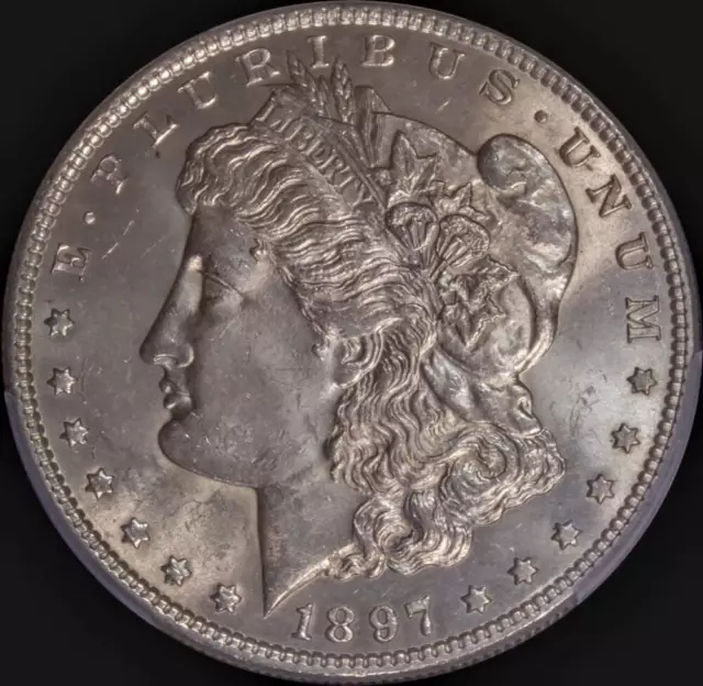 United States 1897 Silver Morgan Dollar PCGS MS62