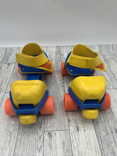 DE COLECCIÓN 1984 Fisher-Price 1,2,3 Patines Ajustables Prop Años
